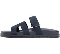 Tommy Hilfiger Sandales plates réglables en daim de qualité supérieure pour homme, bleu (ciel du désert), pointure 7