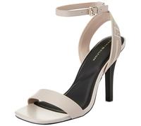 Tommy Hilfiger Sandales Sportives à Talon Haut en Cuir pour Femme Fw0fw07795Heel, Gris Taupe Lisse, 40 EU