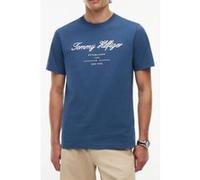 Tommy Hilfiger Script Logo Tee Aegean Sea Taille: M | T-Shirts Outlet | Homme