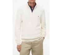 Tommy Hilfiger Seasonal Structure Half-zip Jumper Ivory Petal Taille: L | Pulls Outlet | Homme | Blanche