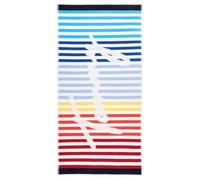 Tommy Hilfiger Serviette de plage pour piscine de plage Maxi en éponge de pur coton chenillé Motif : Delight Dimensions : 90 x 180 cm