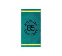 TOMMY HILFIGER Serviette de plage 'TRAINING' jaune citron / émeraude / noir, Taille 90x180 cm