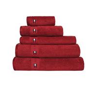 Tommy hilfiger-serviette serie legend 2-uni 560gr./m², 100 % coton, rouge, Serviette de bain 70 x 140 cm