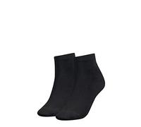 Tommy Hilfiger Lot de 2 paires de chaussettes pour femme, Noir, 35-38