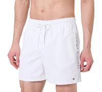 Tommy Hilfiger Short de Bain Homme Medium Drawstring Tape avec Cordon de Serrage, Blanc (Th Optic White), XXL