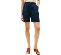 Tommy Hilfiger Short en Lin mélangé pour Femme WW0WW49040, Bleu, Taille 40
