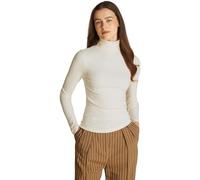 Tommy Hilfiger Slim 5X2 Rib Roll-NK LS WW0WW39826 Autres T-Shirts, Beige (Calico), M Femme