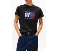 Tommy Hilfiger Slim Flag Shortsleeve Tee Black Taille: L | T-shirts avec imprimés Outlet | Homme | Le Noir