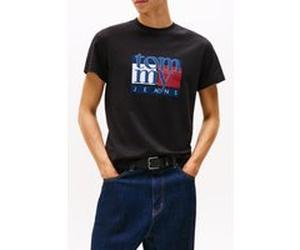Tommy Hilfiger Slim Flag Shortsleeve Tee Black Taille: S | T-shirts avec imprimés Outlet | Homme | Le Noir