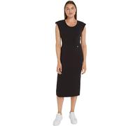 Tommy Hilfiger Slim Rib DRS MIDI Cap Sleeve WW0WW41273 Robes Moulantes, Noir (Black), XS Femme