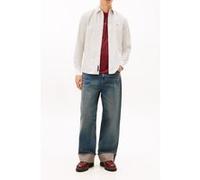 Tommy Jeans Chemise Oxford TJM Slim Stripe EXT DM0DM20668 L/S, Vert (Vert foncé/Rayures), M, Vert (Vert foncé/Rayures), M