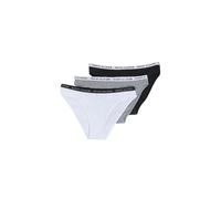 Tommy Hilfiger Slip Femme Lot de 3 Sous-Vêtement, Multicolore (Medium Grey Heather/White/Black), M