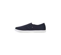 Tommy Hilfiger Baskets Femme Canvas Slip-On sans Lacets, Bleu (Space Blue), 37