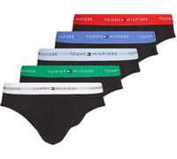 Tommy Hilfiger Slips Lot de 5 Homme avec Ceinture à Motif Logo, Multicolore (Irs Blu/WHT/P GR/FR Red/Vsl BL), S