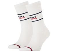 Tommy Hilfiger Sock, Chaussette d'équipage unisexe-adulte, White, 39-42