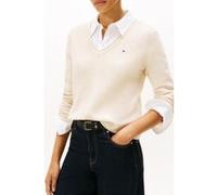 Tommy Hilfiger Soft Wool V-neck Loose Sweater Heather Oatmilk Taille: L | Pulls Outlet | Femme