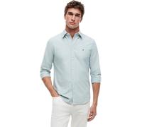 Tommy Hilfiger Solid Heritage Oxford RF Shirt Mw0Mw35774 L/S Chemise, Vert (Vert ornemental), L