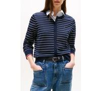 Tommy Hilfiger Cardigan Femme Jersey Stitch Cardigan Élégant, Multicolore (Dark Night Navy/Ivory Silk STP GS), XS