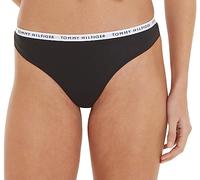 Tommy Hilfiger Strings Lot de 3 Femme Tangas, Noir (Black/Black/Black), M
