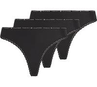 Tommy Hilfiger Strings Lot de 3 Femme Tangas, Noir (Black/Black/Black), XL