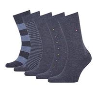 Tommy Hilfiger Stripe and Dot Men's Socks Tin Gift Box Chaussette Classique, Jeans, 39 Taille Normale Homme