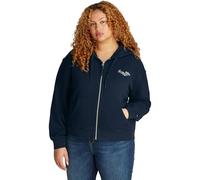 Tommy Hilfiger Sweat à Capuche avec Fermeture Éclair Femme Script Zip en Coton, Bleu (Dark Night Navy), 54