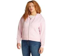 Tommy Hilfiger Sweat à Capuche avec Fermeture Éclair Femme Script Zip en Coton, Rose (Light Pink), 54