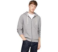 Tommy Hilfiger Sweat à Capuche avec Fermeture Éclair Homme Essential Fleece Zip Through avec Poches, Gris (Medium Grey Heather), L