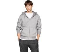 Tommy Hilfiger Sweat à Capuche avec Fermeture Éclair Homme Logo Fur Lined avec Poches, Gris (Medium Grey Heather), XL