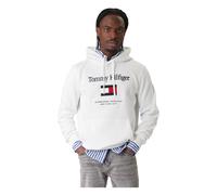 Tommy Hilfiger - Sweat à capuche en molleton avec logo brodé - Homme - Sweatshirts et sweats à capuche - Blanc - Taille: 2XL
