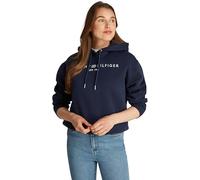 Tommy Hilfiger Sweat à Capuche Femme avec Logo, Bleu (Dark Night Navy), XL