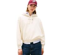 Tommy Hilfiger Sweat à Capuche Femme Classic Script Fleece avec Capuche, Ivoire (Heather Oatmilk), 3XL