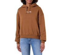 Tommy Hilfiger Sweat à Capuche Femme Classic Script Fleece avec Capuche, Marron (Highland Khaki), L