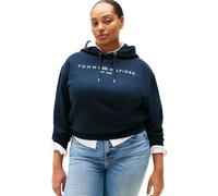 Tommy Hilfiger Sweat à Capuche Femme Corp Logo avec Capuche, Bleu (Dark Night Navy), 52