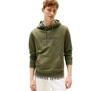 Tommy Hilfiger Sweat à Capuche Homme Brand Love en Coton, Vert (Battle Green), M