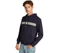 Tommy Hilfiger Sweat à Capuche Homme Central Chest Stripe avec Capuche, Bleu (Desert Sky), XL