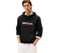 Tommy Hilfiger Sweat à Capuche Homme Colour Block Graphic avec Logo, Noir (Black), XL