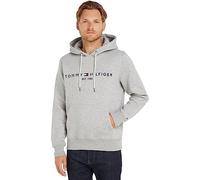 Tommy Hilfiger Sweat à Capuche Homme Core Tommy Logo avec Capuche, Gris (Cloud Heather), XXL