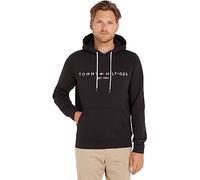 Tommy Hilfiger Sweat à Capuche Homme Core Tommy Logo avec Capuche, Noir (Jet Black), L