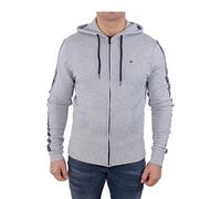 Tommy Hilfiger Sweat À Capuche Homme Fermeture Éclair Zip, Gris (Grey Heather), S