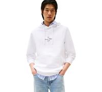 Tommy Hilfiger Sweat à Capuche Homme Outline Flag Script avec Capuche, Blanc (White), L