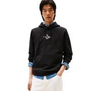Tommy Hilfiger Sweat à Capuche Homme Outline Flag Script avec Capuche, Noir (Black), M