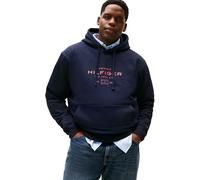 Tommy Hilfiger Sweat à Capuche Homme Oval Graphic avec Logo, Bleu (Desert Sky), 2XL