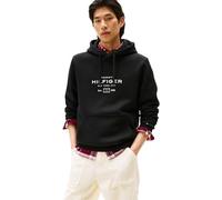 Tommy Hilfiger Sweat à Capuche Homme Oval Graphic avec Logo, Noir (Black), M
