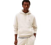 Tommy Hilfiger Sweat à Capuche Homme Seasonal Fleece avec Poche Kangourou, Beige (Heathered Oatmilk), M