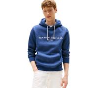 Tommy Hilfiger Sweat à Capuche Homme Tommy Logo avec Capuche, Bleu (Aegean Sea Heather), L