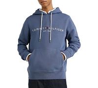 Tommy Hilfiger Sweat À Capuche Homme Tommy Logo, Bleu (Faded Indigo), S