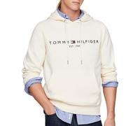 Tommy Hilfiger Sweat à Capuche Logo Tommy avec Capuche, Blanc (Calico), XS