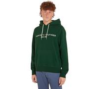 Tommy Hilfiger Sweat à Capuche Logo Tommy avec Capuche, Vert (Ornamental Green), XS
