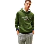 Tommy Hilfiger Sweat à Capuche MW0MW41427 de Marque Love Big Hilfiger pour Homme, Vert, L, Vert (pin de Montagne), L